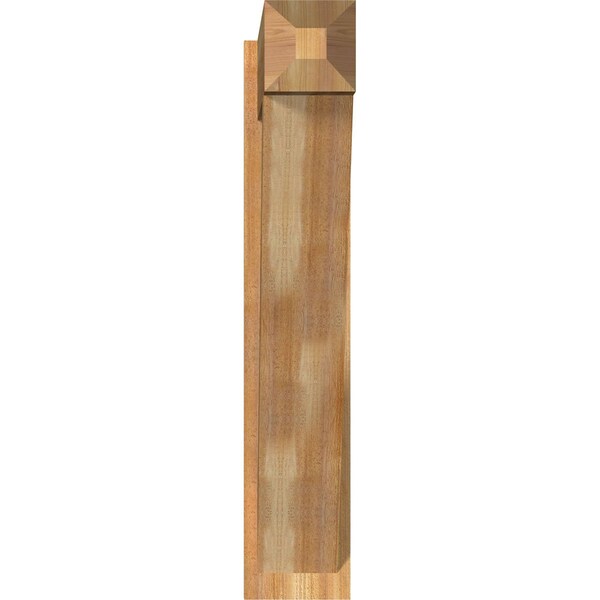 Traditional Craftsman Rough Sawn Outlooker, Western Red Cedar, 8W X 38D X 42H